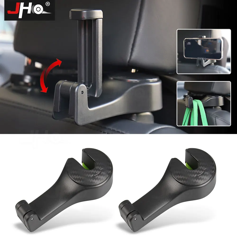 

JHO Car Seat Headrest Hook Bag Organizer Hanger Mobile Phone Holder For Ford Explorer Mustang Mach E WK2 Universal Accessories