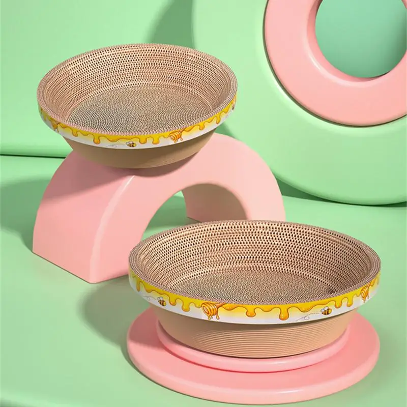 

2023 Pet Cat Toy Non-lint Corrugated Scratch Board Pad Nest Training Climbing Claws Boards Accessories For Cats