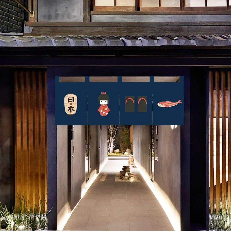 Фото Японская дверная занавеска Izakaya для ресторана, кухни, украшение, штора, японский ресторан, суши, магазин, Декор №2