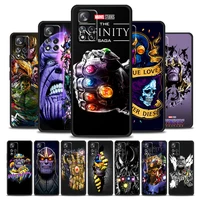 marvel avengers thanos for xiaomi redmi note 10 10s 9 9s 9t 8 8t 7 6 5 pro 5g silicone soft tpu black phone case cover coque