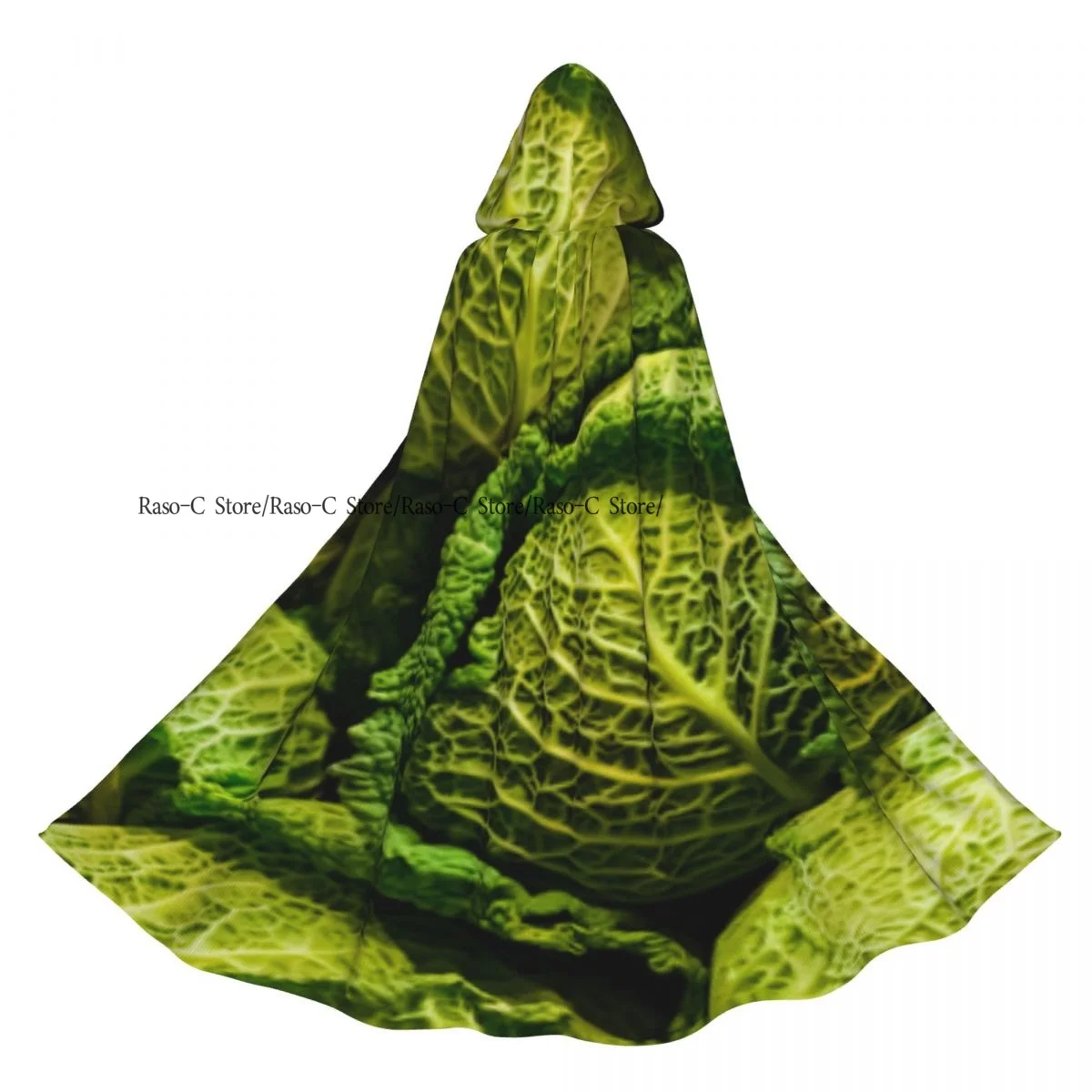 Плащ с капюшоном плащ унисекс со свежей капустой и рисунком Сая накидка ведьмы