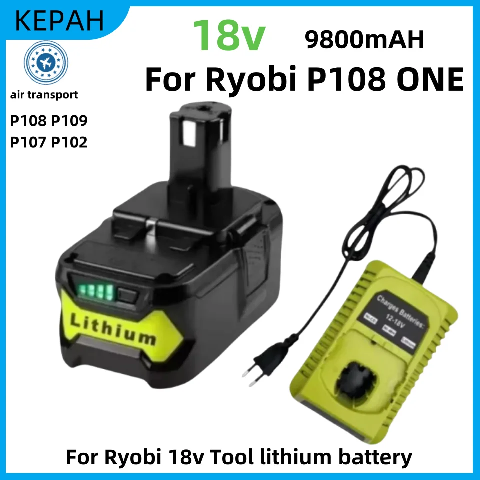 18 В для RYOBI P108 9800 Ач One + Plus аккумулятор литий-ионный электроинструмент P104 P107 RB18L50