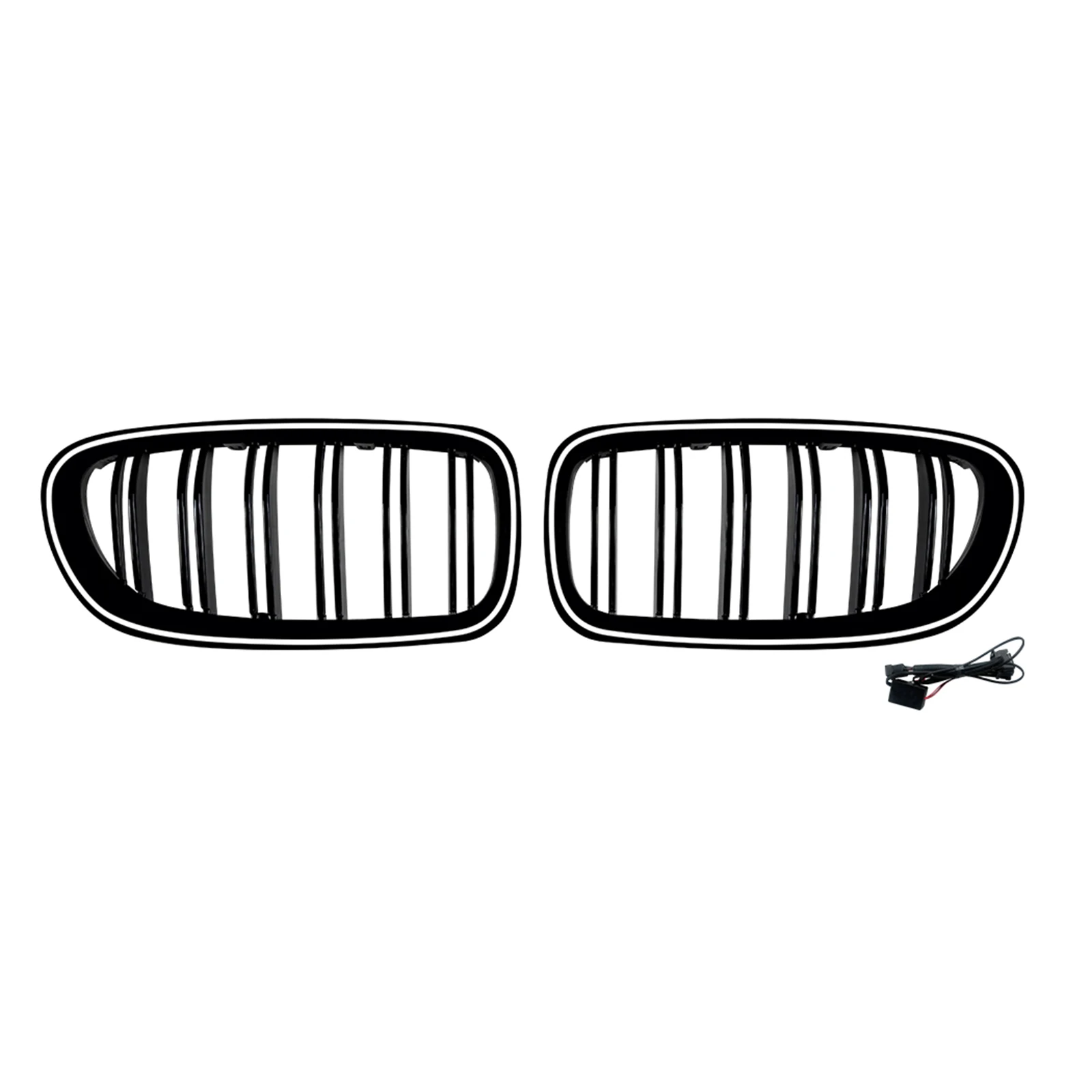 Фото Решетка радиатора с LED-подсветкой для BMW 5 серии F10 F11 520i 525i 528i 530i 535i 550i 11-17, верхняя сетка бампера/капота №5