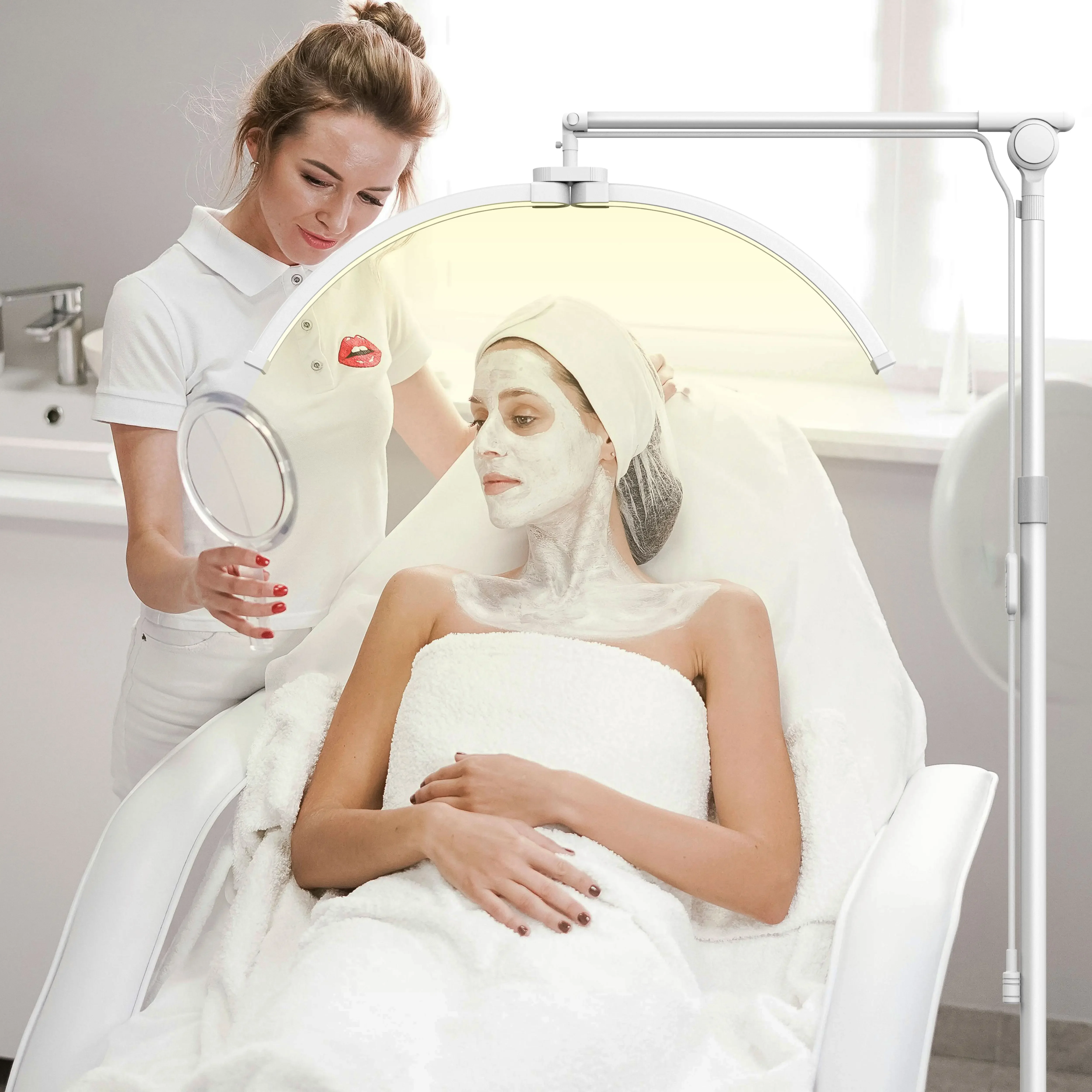 Светодиодный светильник для ресниц в форме полумесяца красоты ногтей и торшер