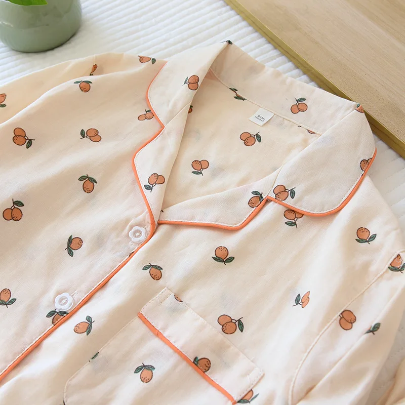 Pajamas Women's  Thin Long-sleeved Cotton Casual  Spring and Summer New Home Service Within V Neck Large Size Loose Sleepwear