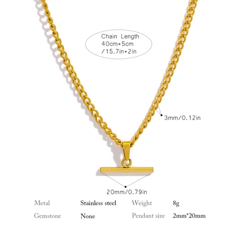 Модная цепочка Figaro из нержавеющей стали, минималистичное металлическое покрытие 18 K PVD, эффектные ювелирные украшения для воротника