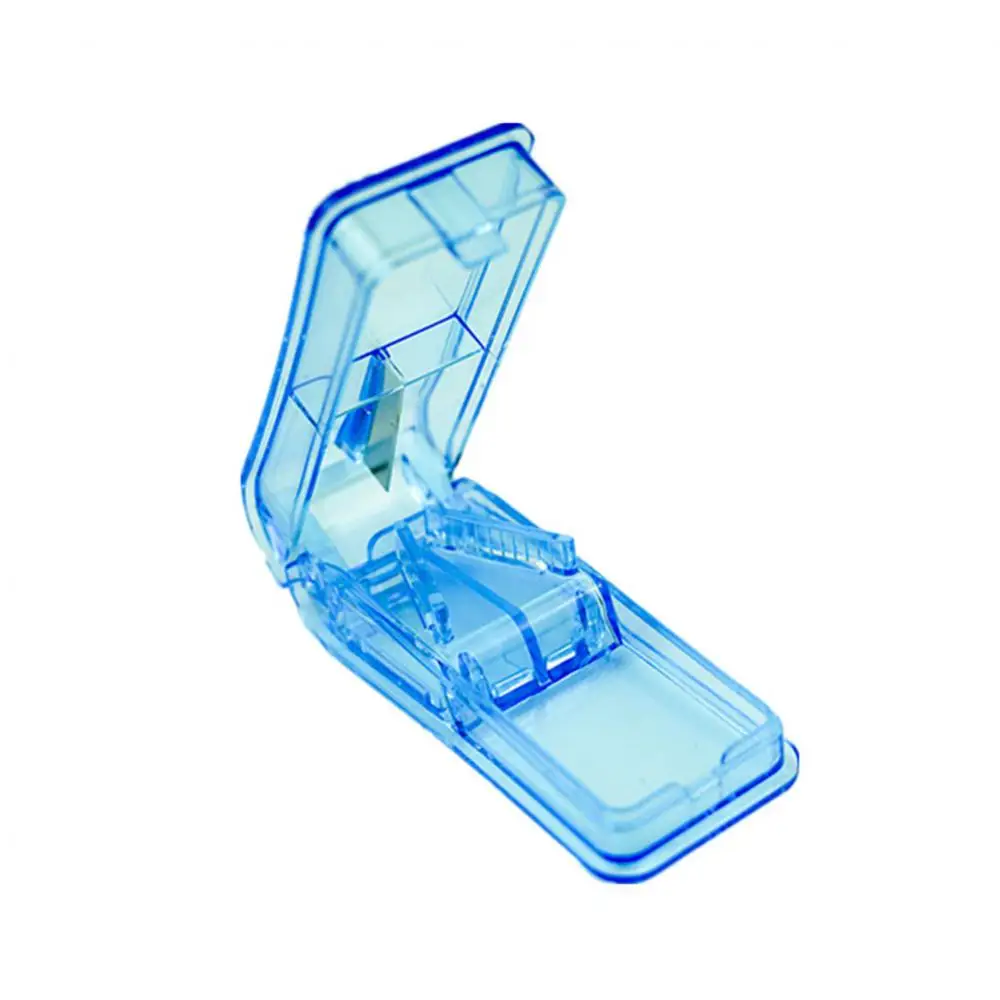 

Useful Grinder Splitter Medicine Cutter V-shaped Design Two-in-one Divider Pill Case Storage Box Travel Portable Medicine Cutter