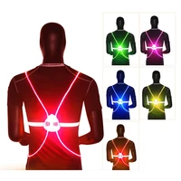 360 reflective led flash driving vest high visibility night running cycling riding outdoor activities light up safety bike vest