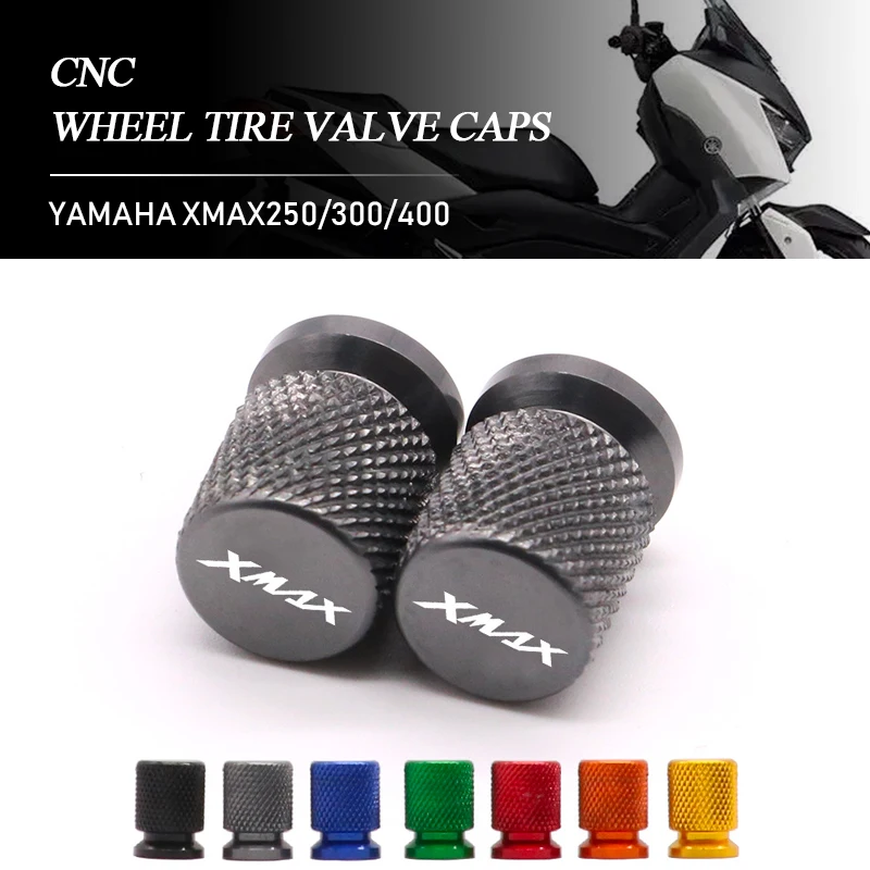 

FOR YAMAHA XMAX 250/300/400 Motorcycle Wheel Tire CNC Aluminum Valve Stem Caps Airtight Covers
