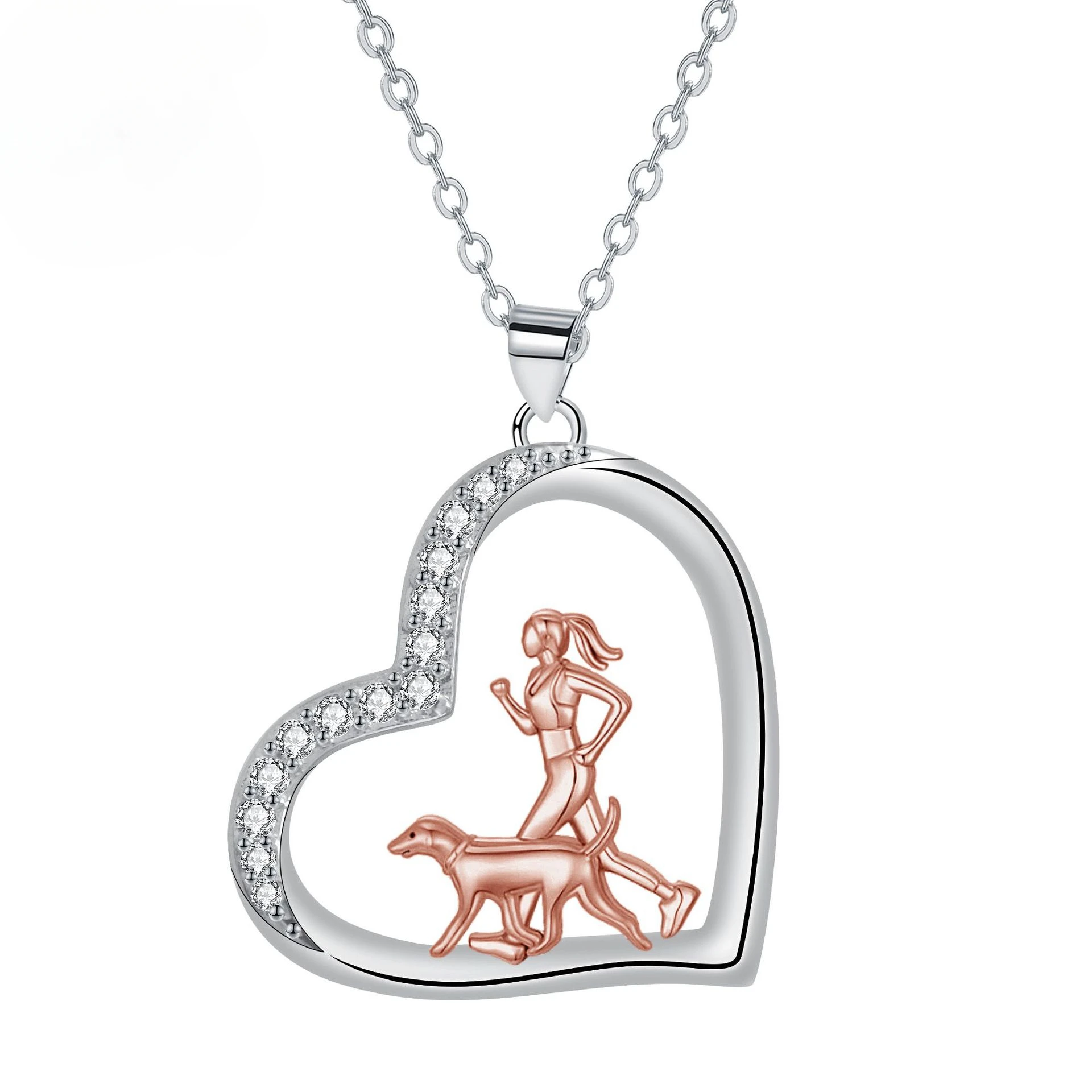 Популярное ожерелье с подвеской для бега девочек ожерелья любителей спорта