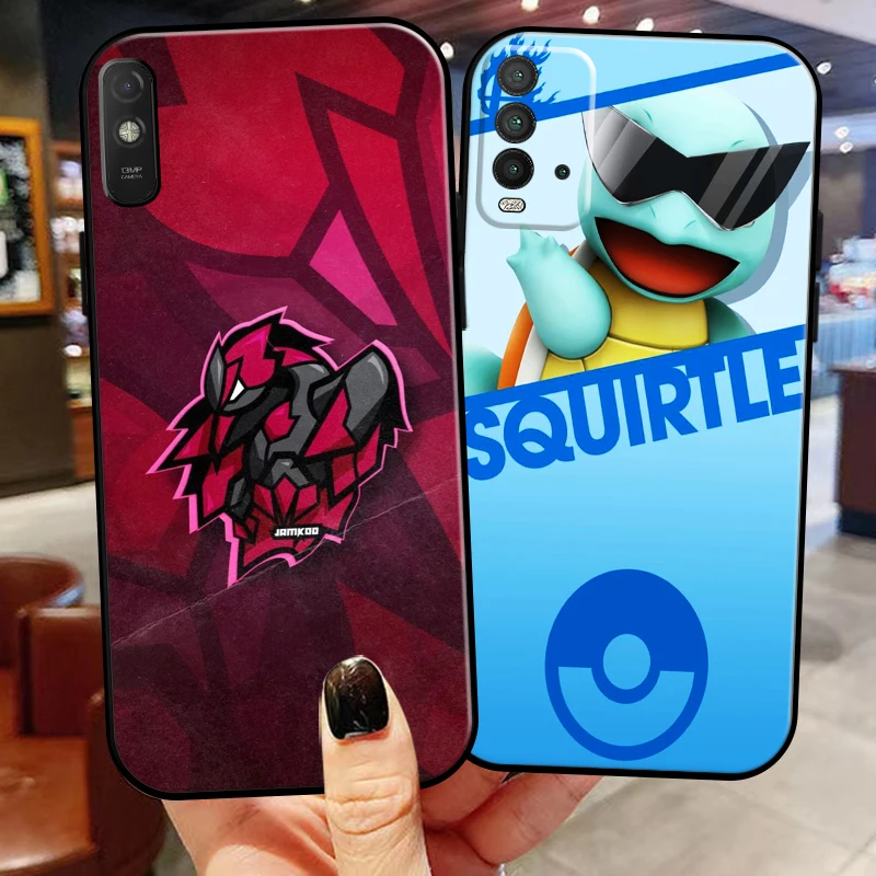 

Anime Pokemon Pikachu For Xiaomi Redmi Note 10 10S 10T 10 9 9T 9S Pro 5G Redmi 10 9 9T 9A 9C Phone Case Coque Black