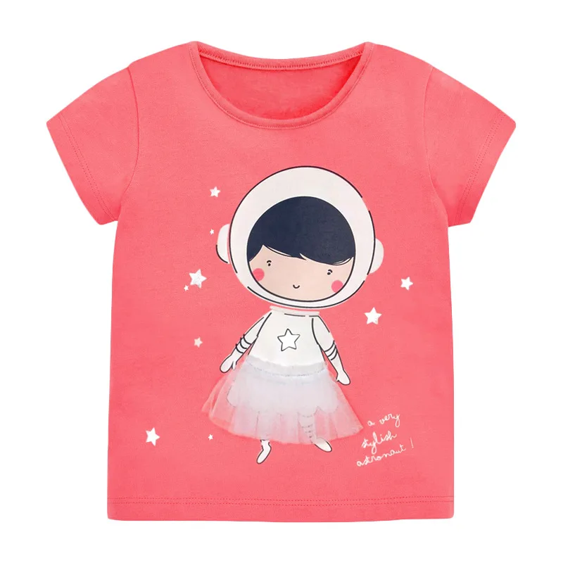 

Summer Children's Clothing Cotton Tees Kid Tops Cartoon T-Shirt for Kids Girl Short Sleeve O-Neck Beach Kid T-shirt for Girls