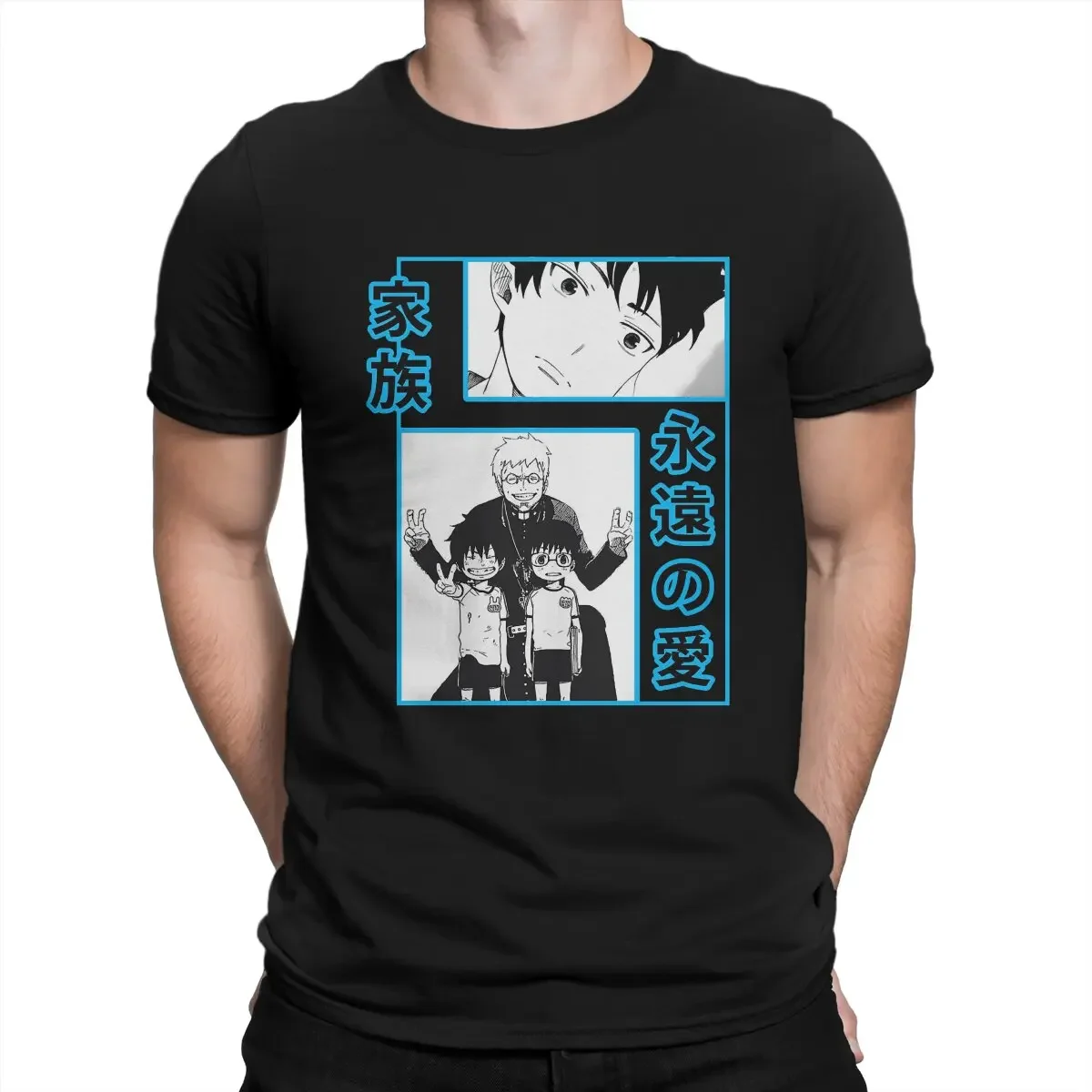 Специальная футболка для семьи и Рина отдыха Ao No Exorcist новейшая взрослых