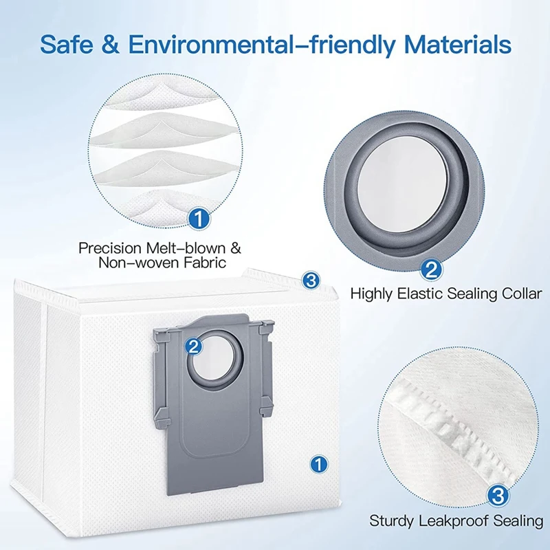 15 шт. мешки для пылесоса Roborock S7 Maxv Ultra Q5 + Q7 Q7max T8 G10S G10PRO