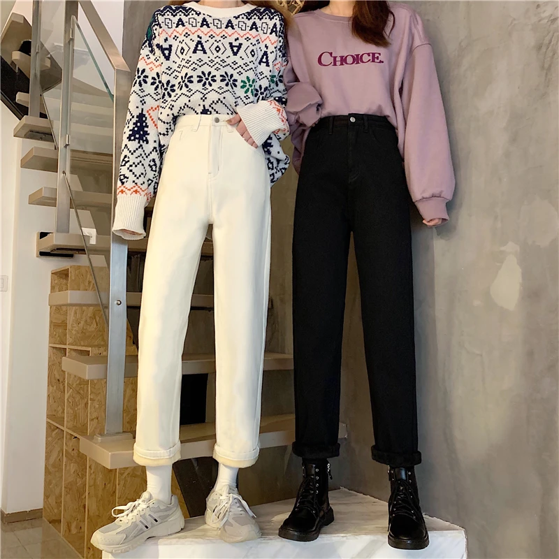 

DD2775 New fashion high-waisted slim jeans all-match micro-flared pants jeans
