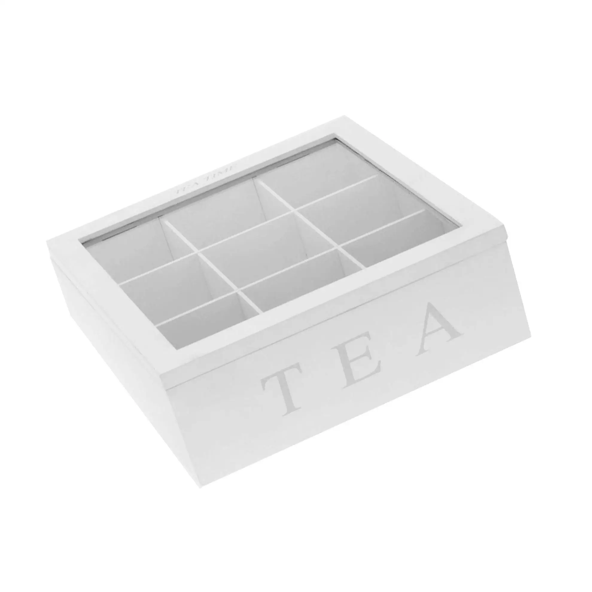 

Tea Box with Lid Coffee Bag Storage Holder & Compartment Kitchen Organizer
