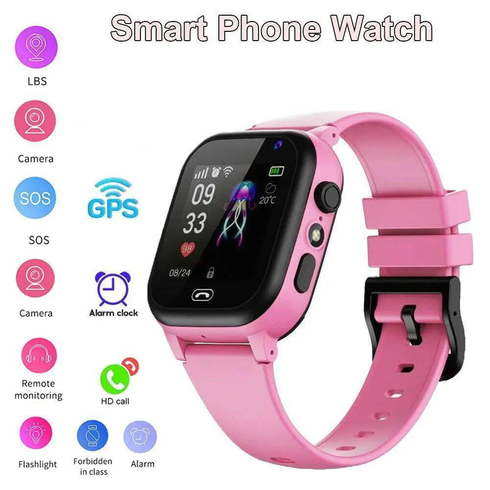 Kids Smart Watch SOS GPS Location HD Call Sim Card For Children SmartWatch Camera Waterproof Watch For Boys Girls Present