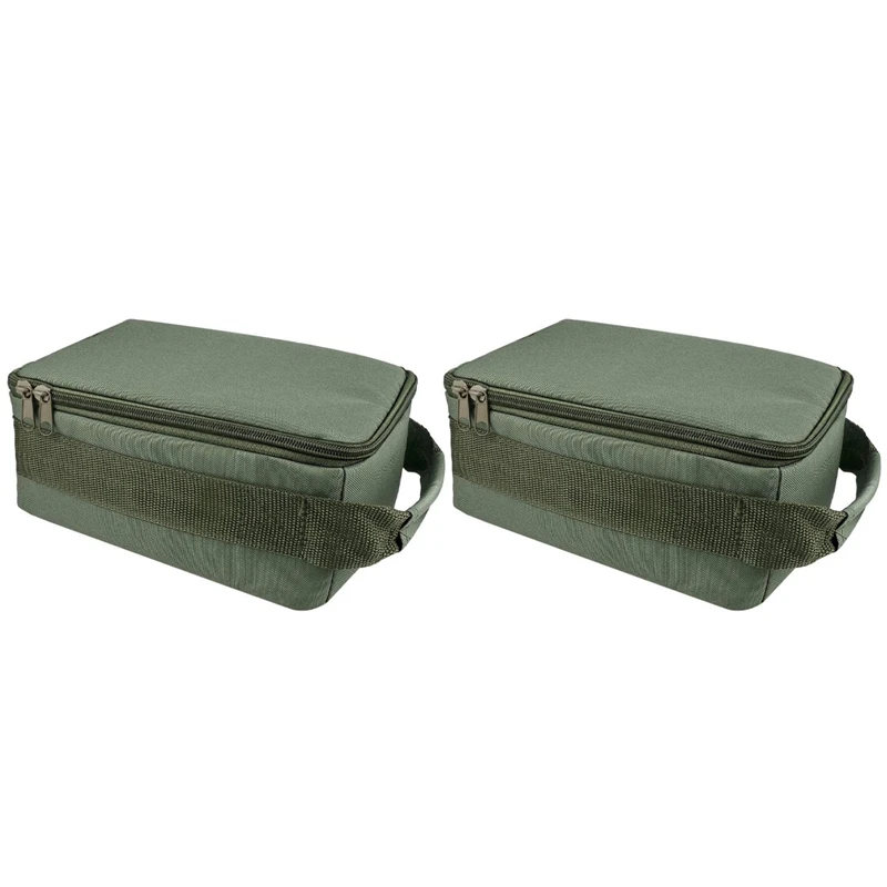 

2X Fishing Reel Bag Oxford Fishing Tackle Bag Portable Waterproof Fishing Reel Organizer
