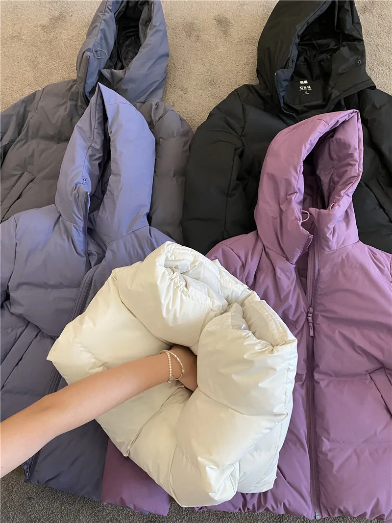 Autumn and Winter Female Models Do Not Run Hair Hooded Bread Clothes Female Cotton Clothing Warm 2022 Women