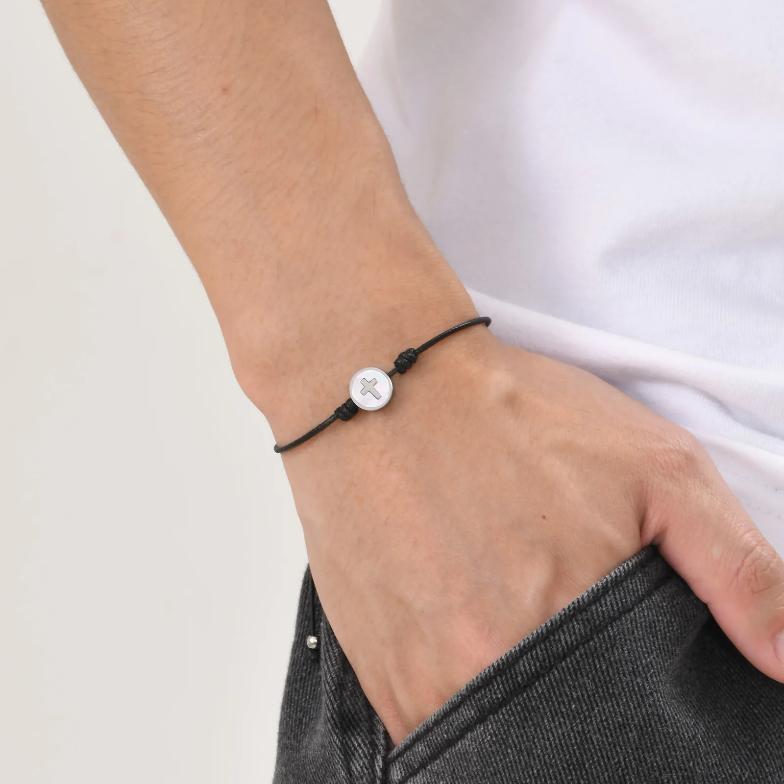 Браслеты из нержавеющей стали для пар брендовые круглые плетеные регулируемые