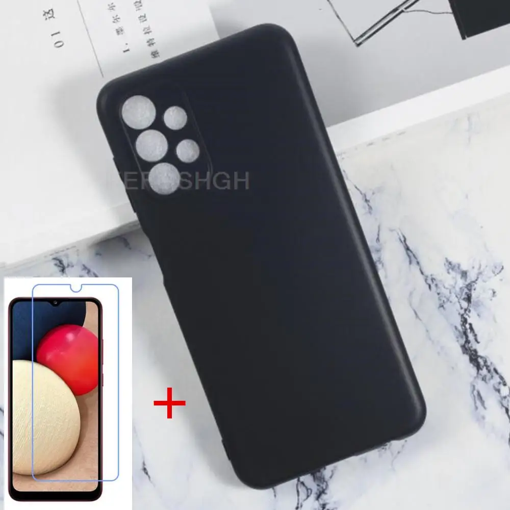 

Transparent Phone Case For Samsung Galaxy A13 4G 6.6" Case Silicon Back TPU Cover Tempered Glass Screen Protector