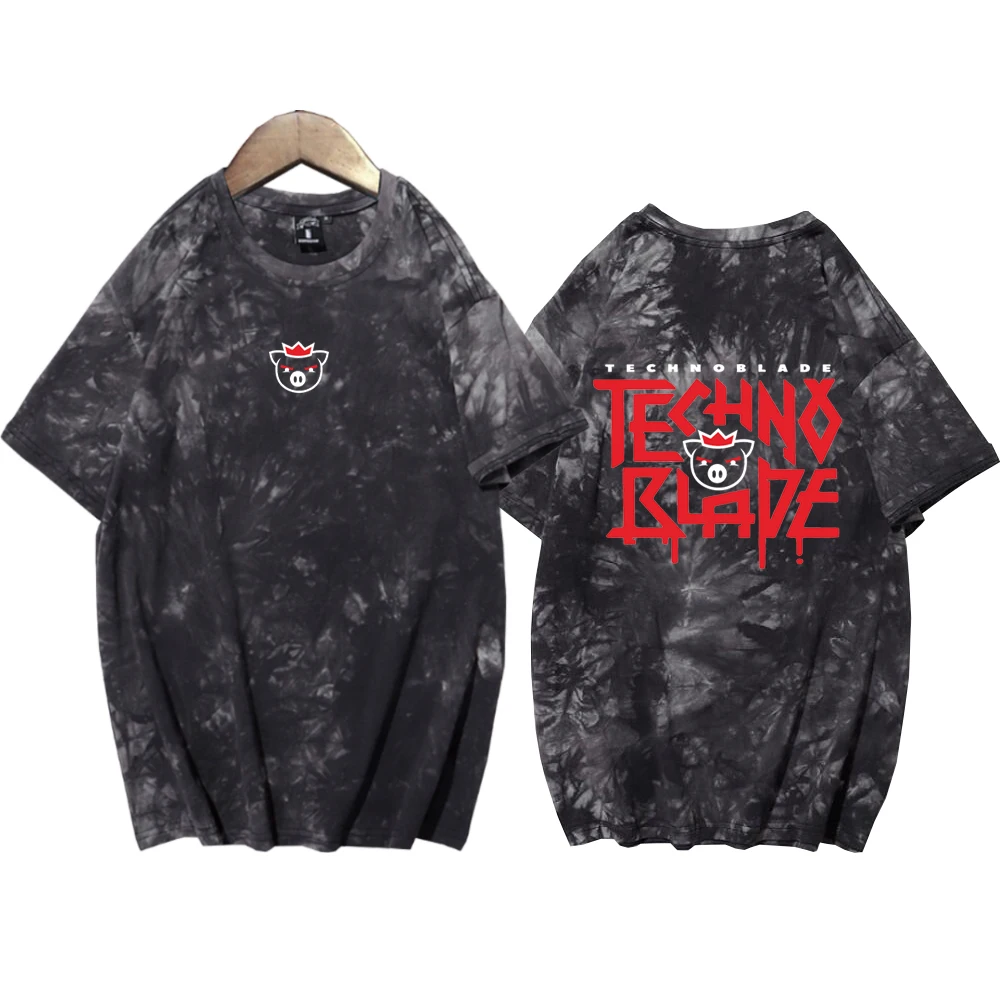 

Hot Technoblade 2D Print Dream Smp Tie Dye T Shirt Man Woman T Shirts Short Sleeve Tees Shirts for Men Women