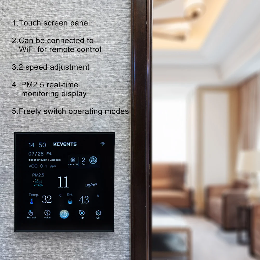 Смарт-контроллер воздуха KCvents с Tuya: мониторинг в режиме реального времени