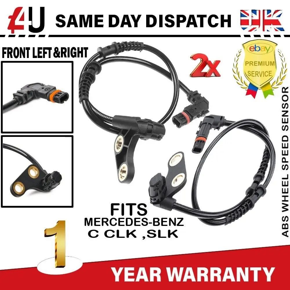 

2X ABS Speed Sensor for Chrysler Crossfire Mercedes-Benz C CLK SLK Front