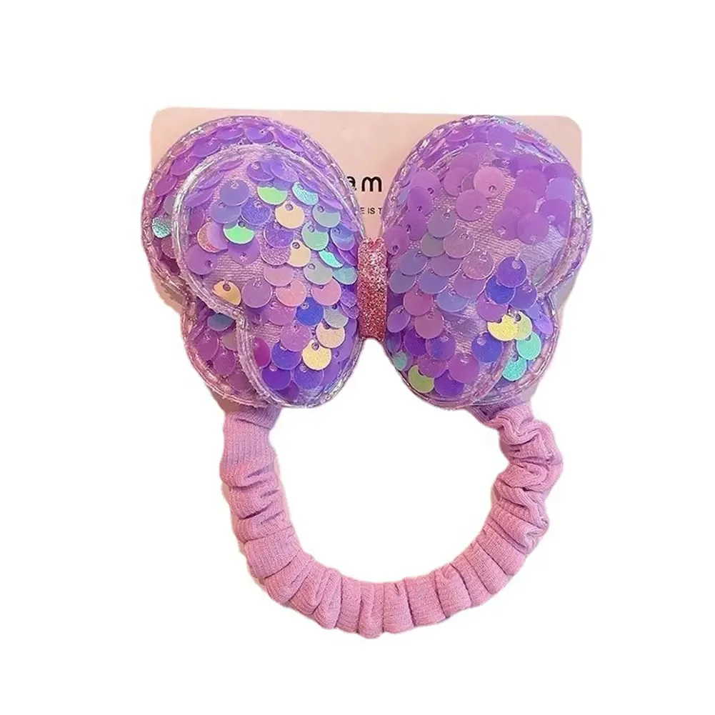 1 шт. резинка для волос с блестками и бабочками девочек