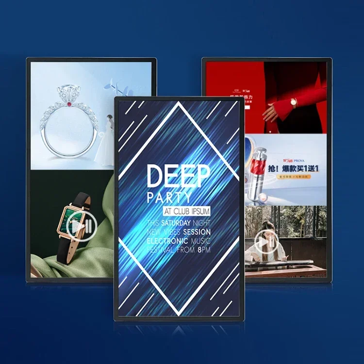 32 43 50 55 65-дюймовый настенный ЖК-дисплей для коммерческой рекламы сенсорный экран