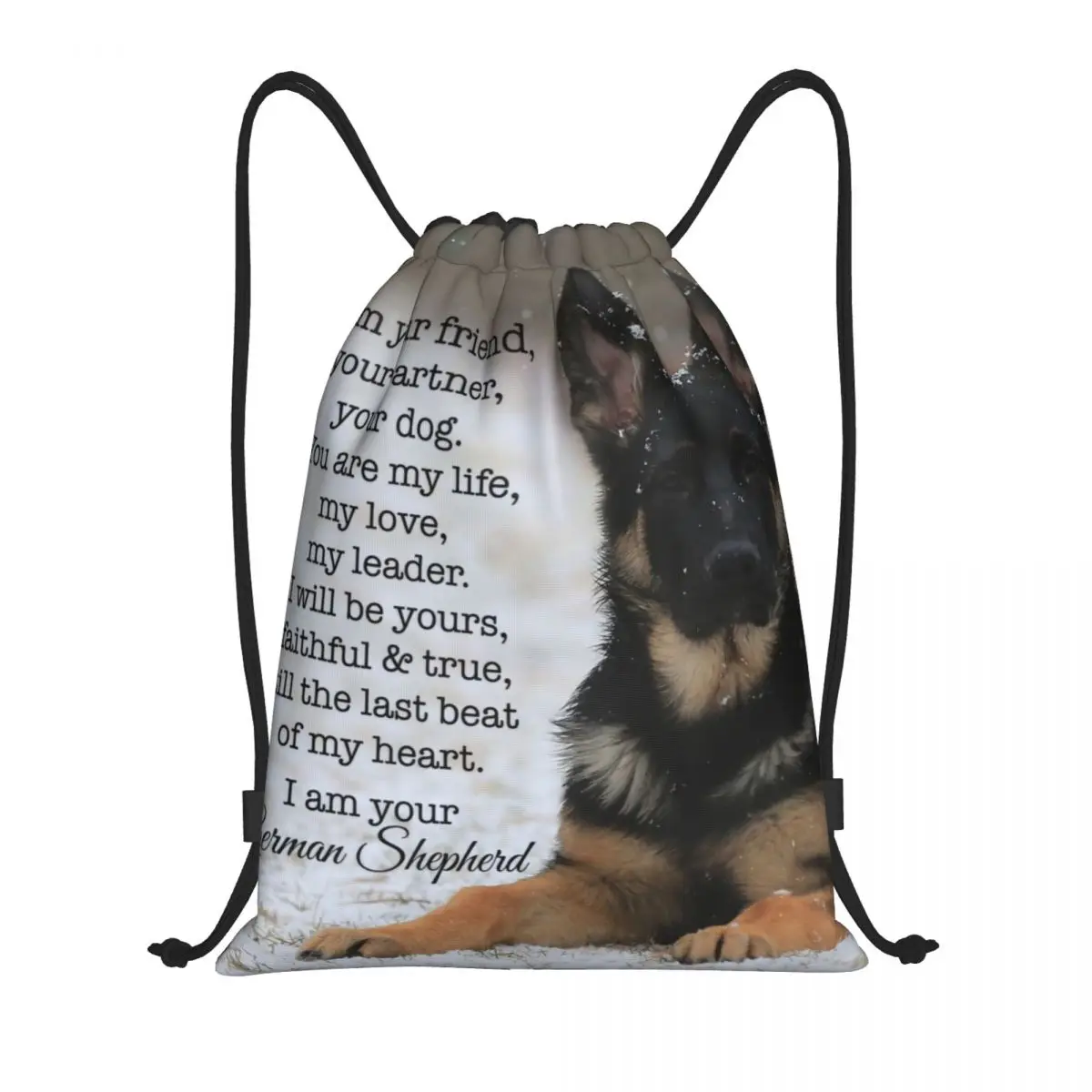 

Custom I Am Your German Shepherd Drawstring Bags for Shopping Yoga Backpacks Men Women Dog Lover Sports Gym Sackpack