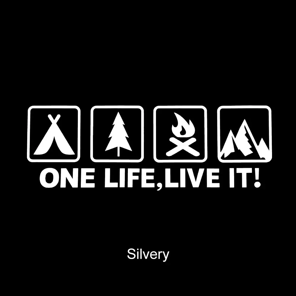 

Наклейка на автомобиль с энтузиастом на открытом воздухе One Life Live It