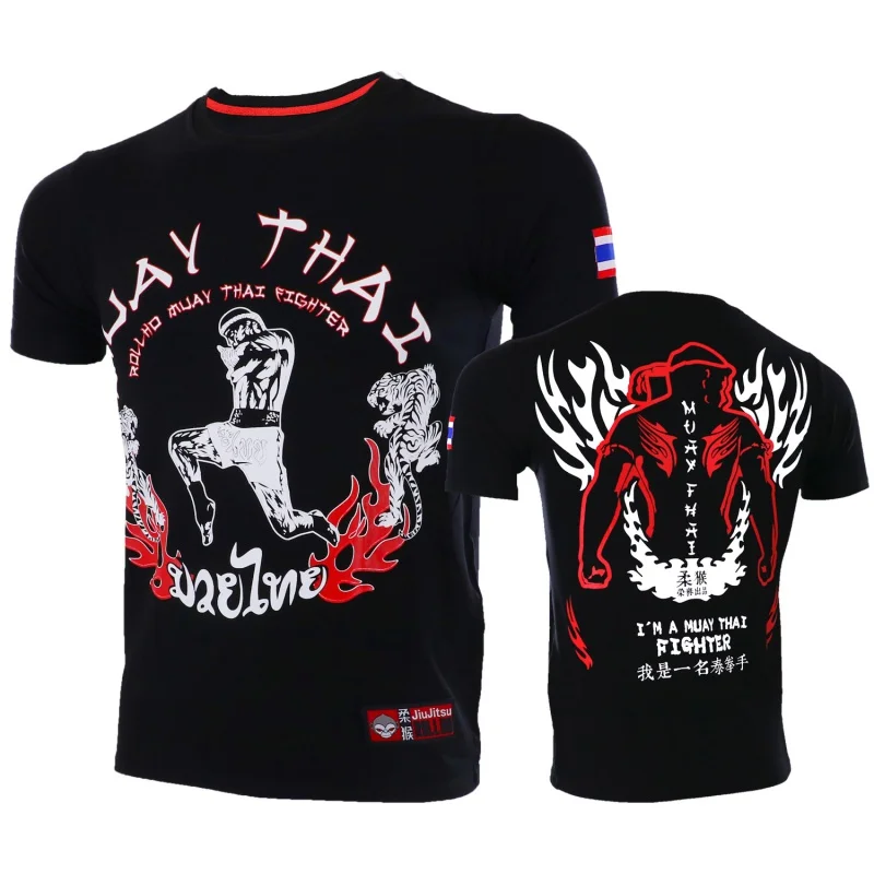 

Short Sleeve MMA Fight Sports Soft Monkey T-shirt Comprehensive Fighting Training Running Fitness Sanda Muay Thai Muscle Men