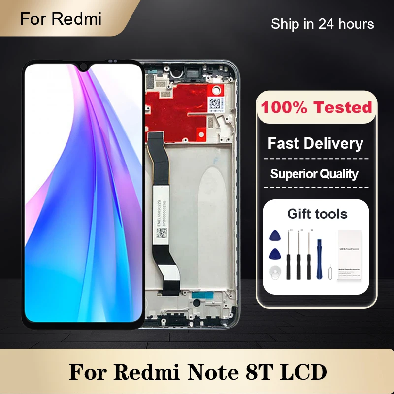 

1Pcs 6.3 Inch M1908C3XG Display For Xiaomi Redmi Note 8T Lcd Screen Touch Panel Digitizer Assembly Repair Part With Tools
