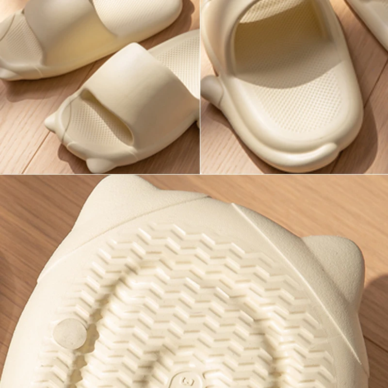 2023 New Cute Cat Slippers Women Summer Soft EVA Bath House Couple Slippers Home Non -slip Flip Flops Summer Beach Slippers
