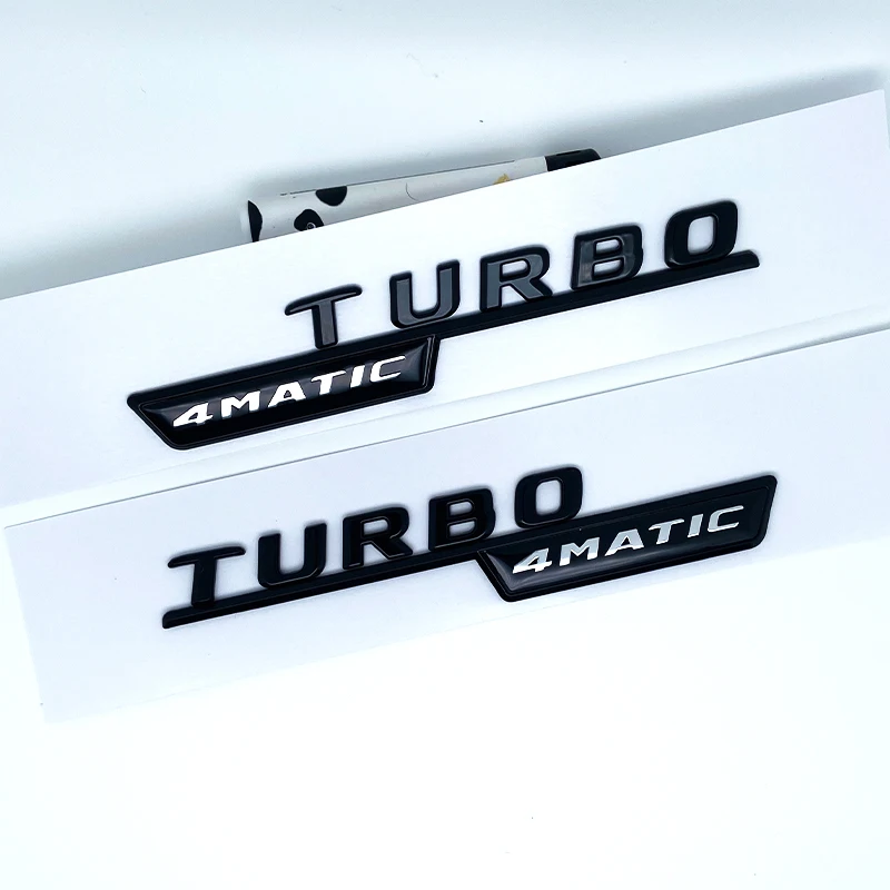 

3d ABS черный логотип Turbo 4MATIC эмблема значок на крыло автомобиля для Turbo 4matic наклейка аксессуары