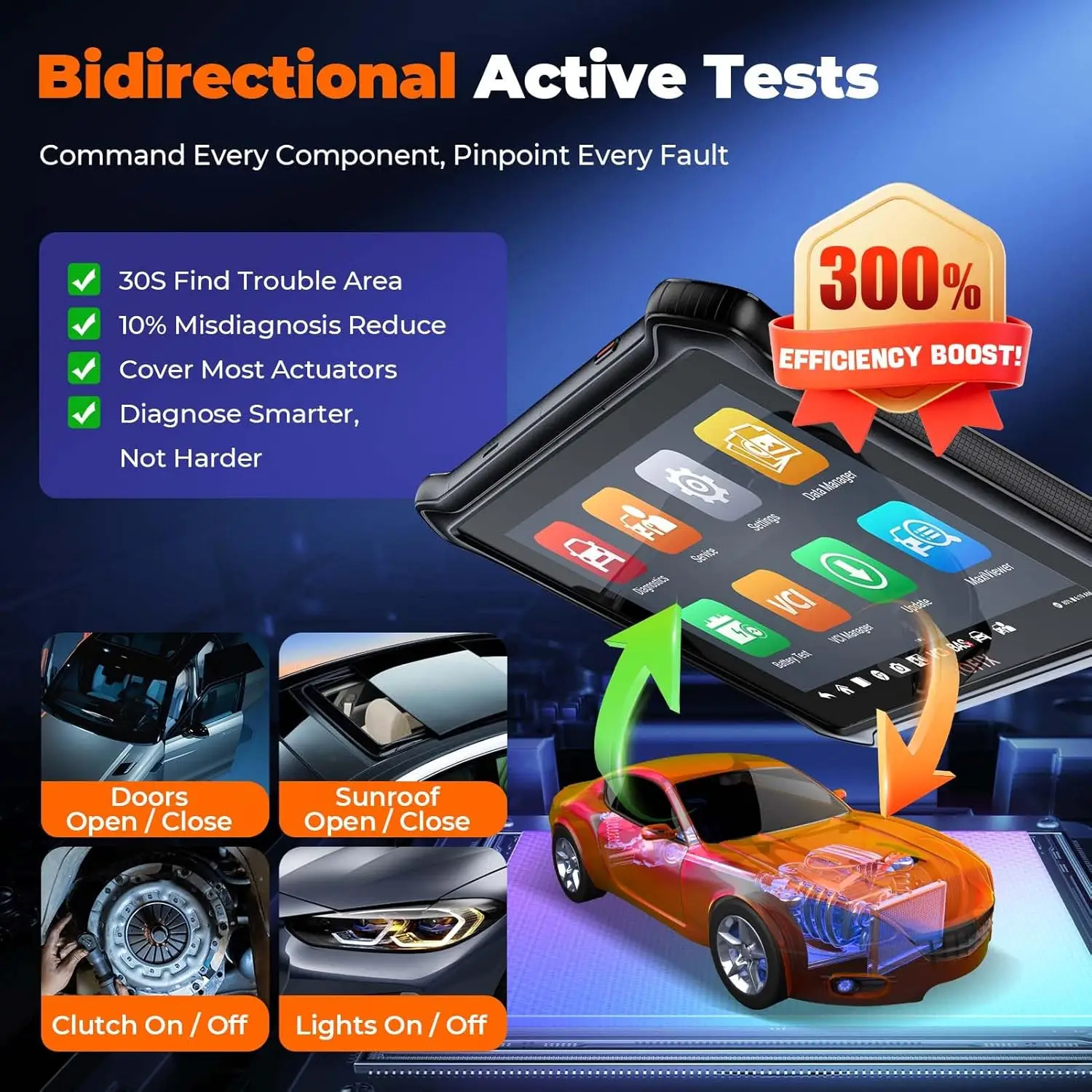 Фото Диагностический сканер OTOFIX D1 Lite с двунаправленным сканированием, Bluetooth, OBD2, диагностика всех систем, 38+ сервисных функций, 2 года бесплатных обновлений №1