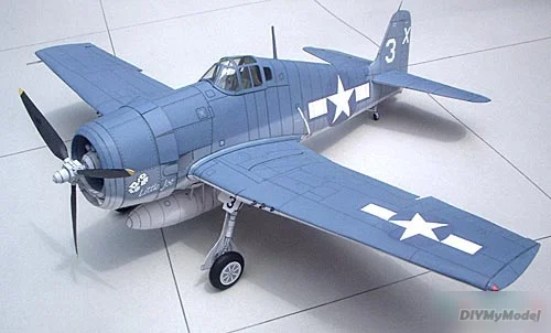 

DIYMyModeI Us f6f-5n hellcat DIY Handcraft Paper Model KIT Handmade Toy Puzzles Gift Movie props