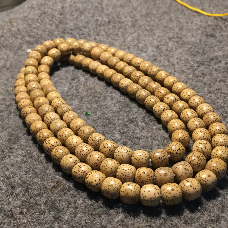 Натуральные старые семена Xingyue Bodhi108Бусы Браслет Желтая куриная смазка Хайнань