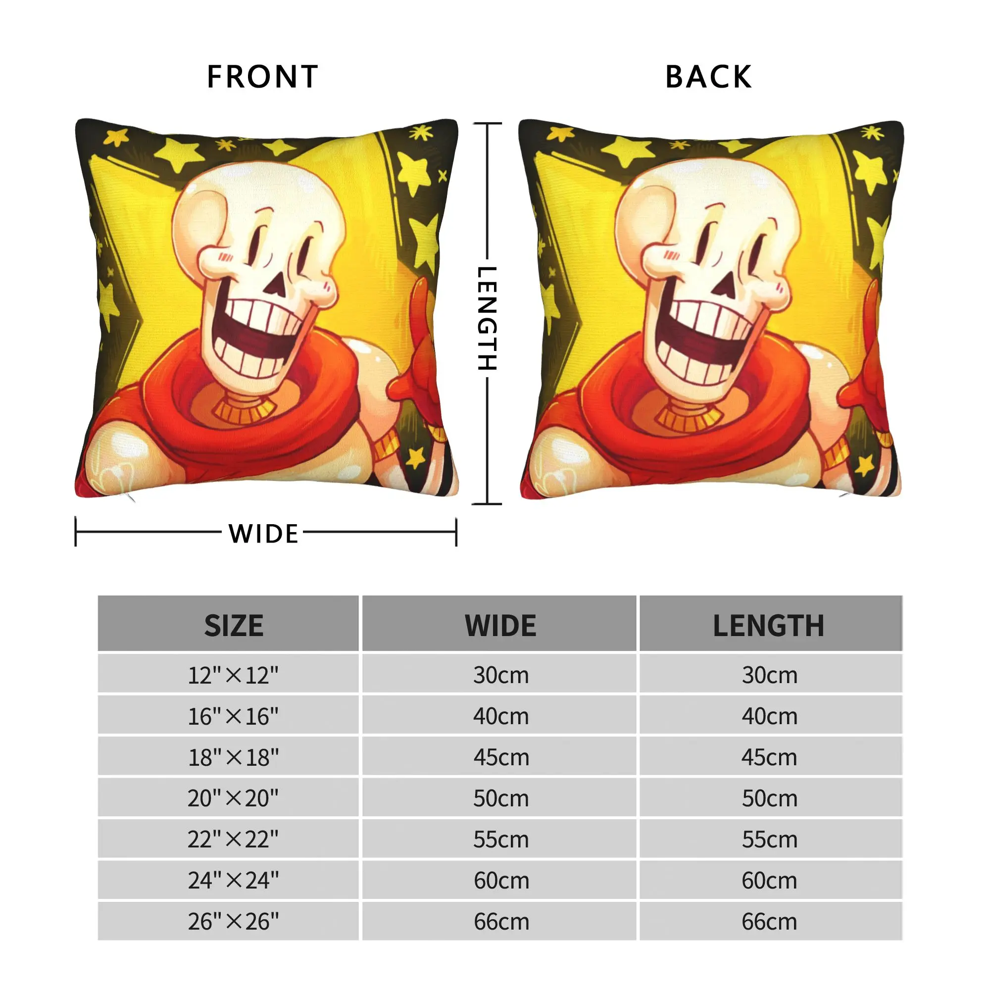 Фото Наволочка U-Undertale Papyrus Kawaii для дивана, кровати, гостиной, наволочки для подушек №4