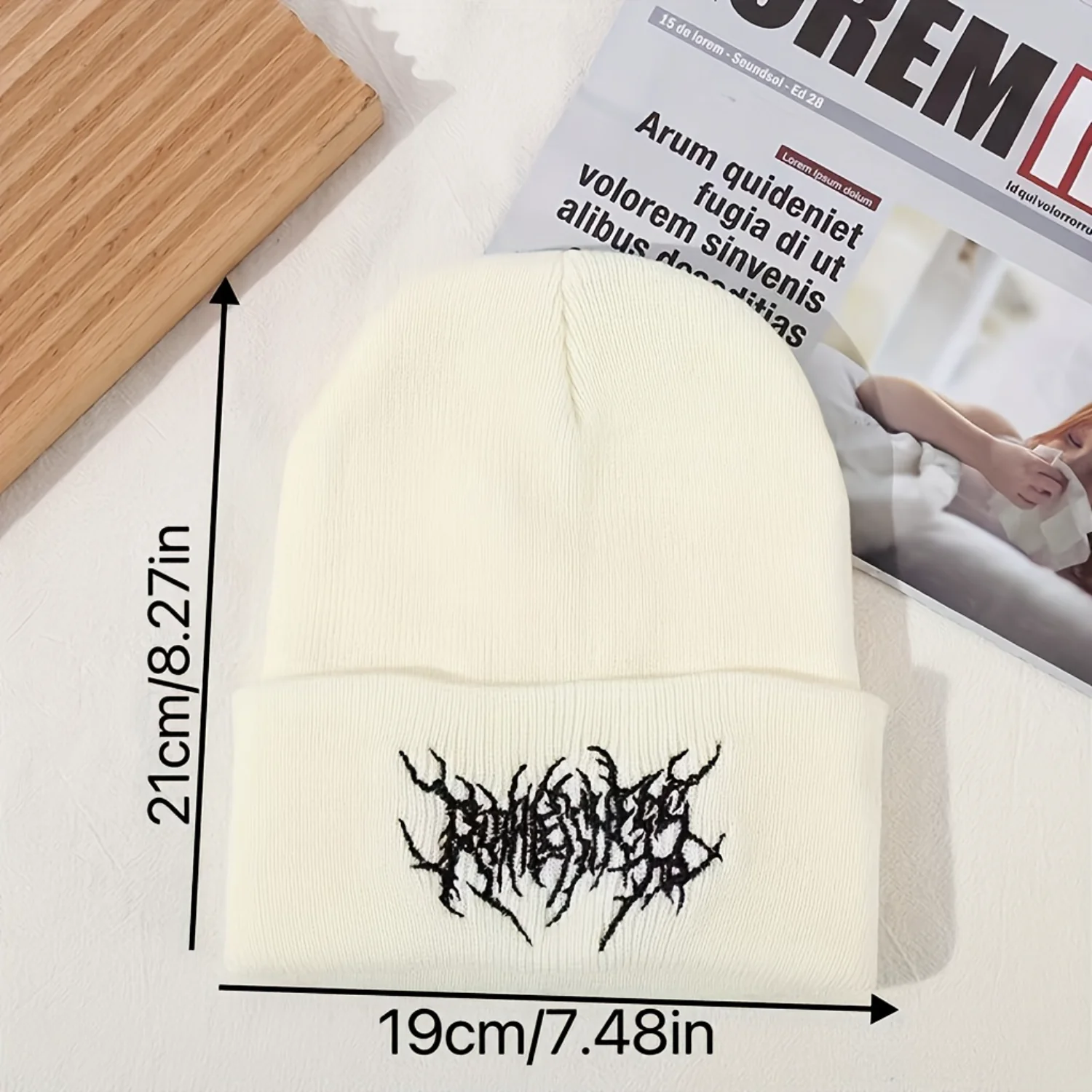 2pcs Street Hip Hop Dance Men's And Women's Embroidered Knitted Hat Warm Hoodie Cold - Couple St