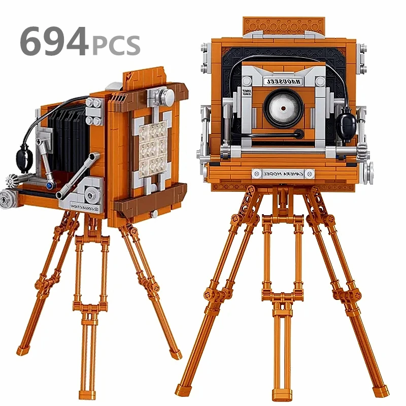 

694PCS Retro Digital Camera Building Block DIY Creative Film SLR Camera Model Assemble Bricks Toys Gifts for Children