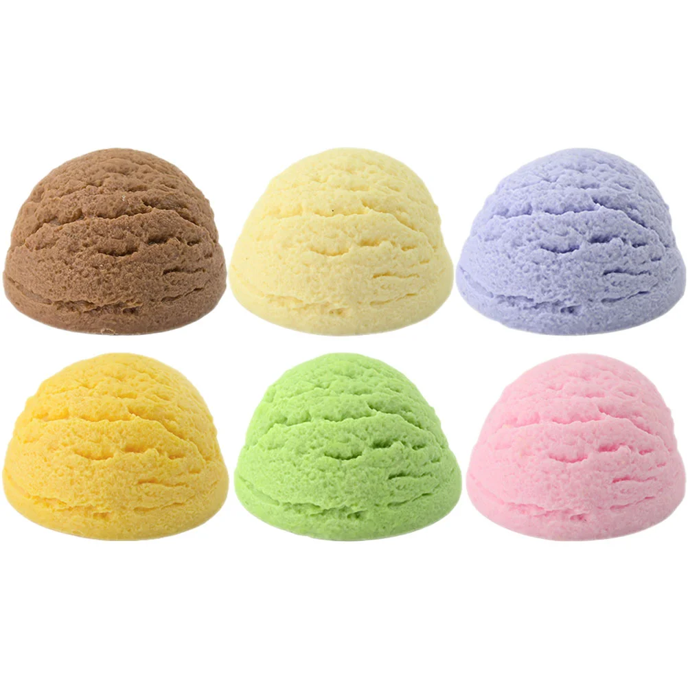 

6Pcs Simulation Artificial Prop Ice Cream Balls Fake Ice Cream Balls Prop Simulated Ice Cream Balls Fake Ice Cream Favors