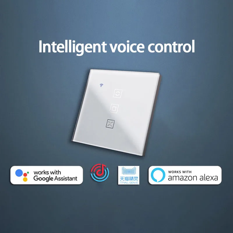 

Tuya Smart Us/Europe Wifi+bluetooth-compatible Mobile Phone Remote Touch Voice Control Electric Switch Hot Sale