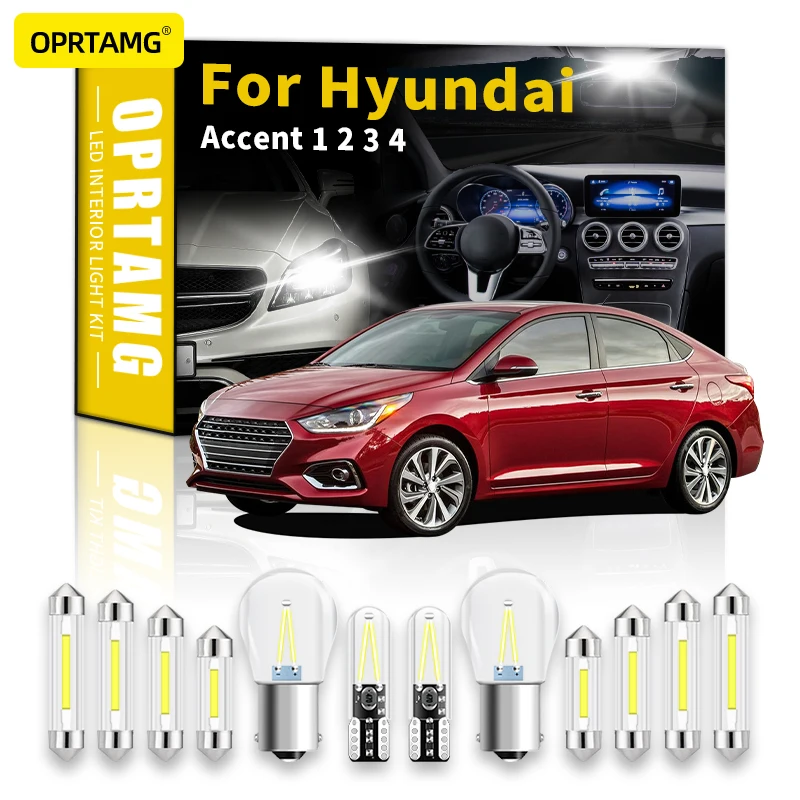 

Набор светодиодных ламп для внутреннего освещения OPRTAMG для Hyundai Accent 1 2 3 4 LC MC RB 1999 2000 2001 2002-2022, светодиодные лампы, купольная карта, для чтения ...