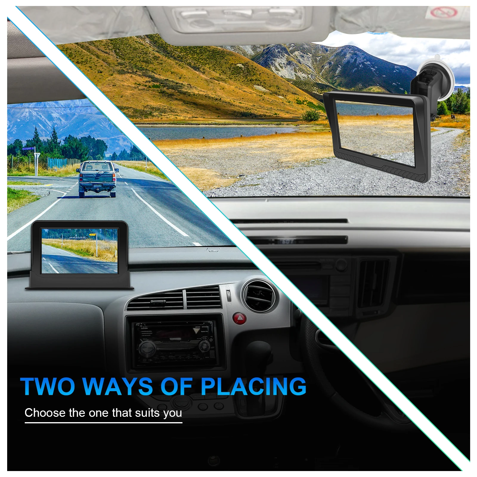 Автомобильный монитор Podofo автомобильный водонепроницаемый HD заднего вида с