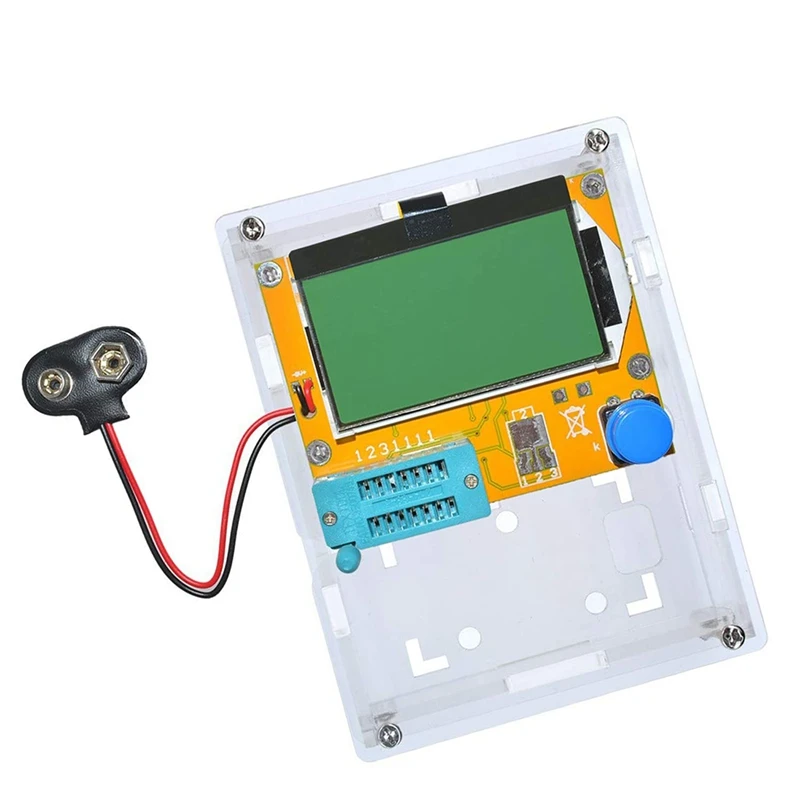 

GTBL Mega328 LCR-T4 тестер транзисторов диодов триодов тестер емкости компонентов LCR ESR измерительный модуль MOS PNP/NPN с чехлом