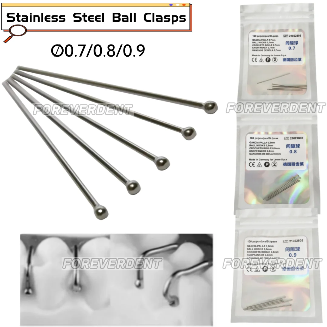 100 шт. стоматологические орто-шариковые фиксаторы застежки для удержания зубов