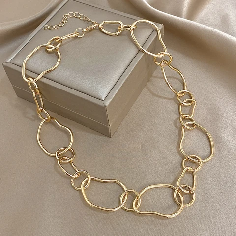 Lifefontier Золотое геометрическое ожерелье