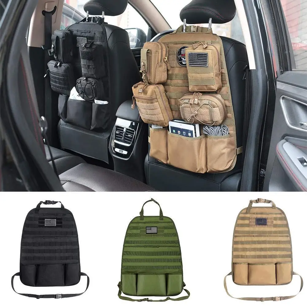 

Car Back Seat Organizer Tactical Accessories Army Molle Pouch Storage Bag Military Outdoor Self-driving Hunting Seat Cover Bag